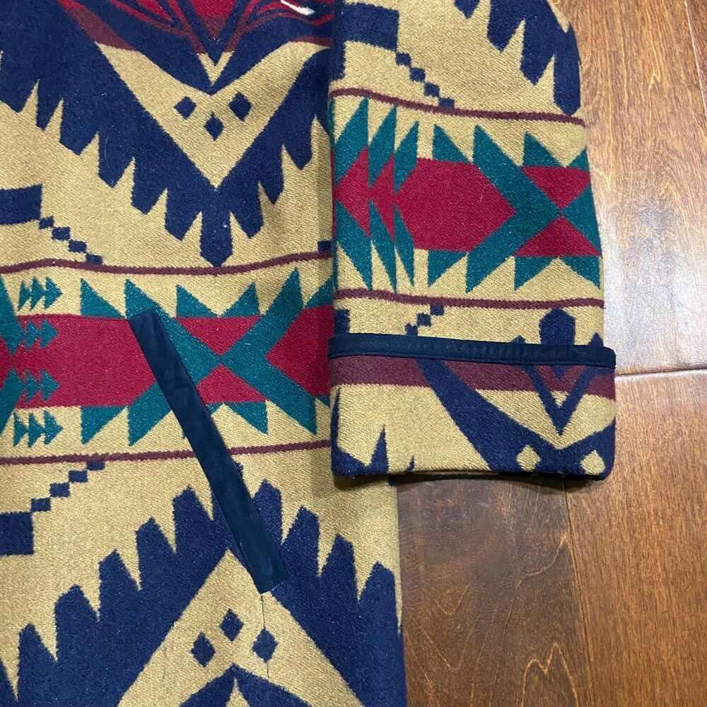 Pendleton Knockabouts Vintage Wool Coat Jacket Aztec Southwestern Women's L - Picture 5 of 11